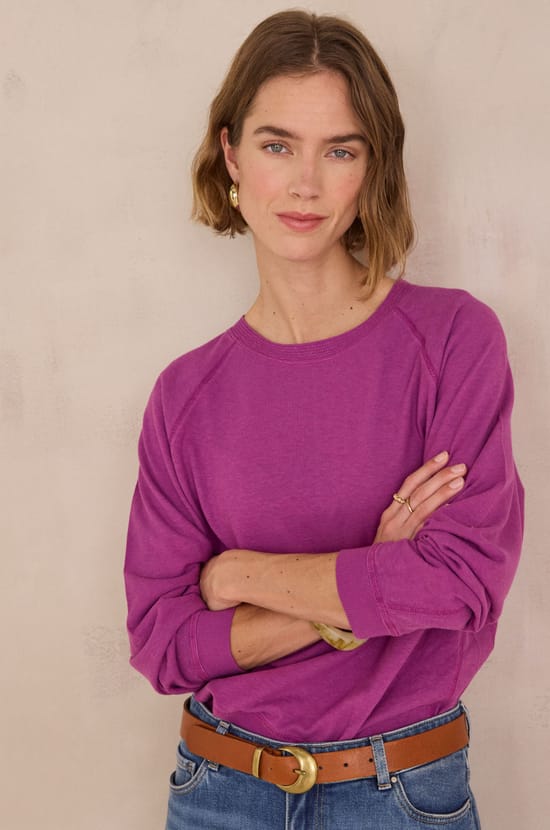 T-shirt en chanvre et coton LOUISON;${refinementColor}