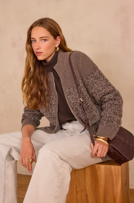 CLAUDIO BIS Wool Cardigan;${refinementColor}