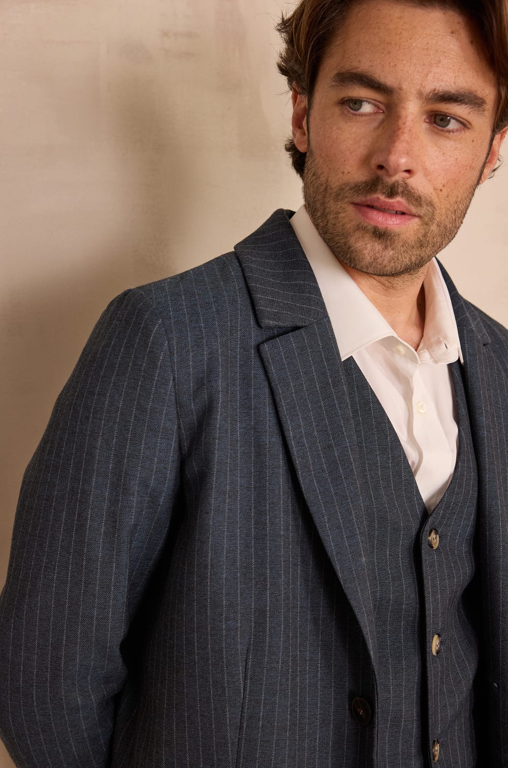 Unisex striped tailored jacket IMPULSIF;${refinementColor}