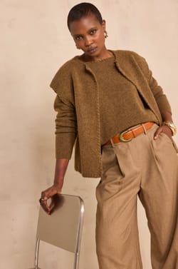 Gilet sans manches en alpaga et laine m&eacute;lang&eacute;s ANTHEA;${refinementColor}