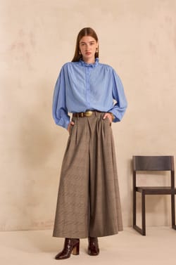 Extra Large Prince of Wales Printed Trousers TATIANA;${refinementColor}