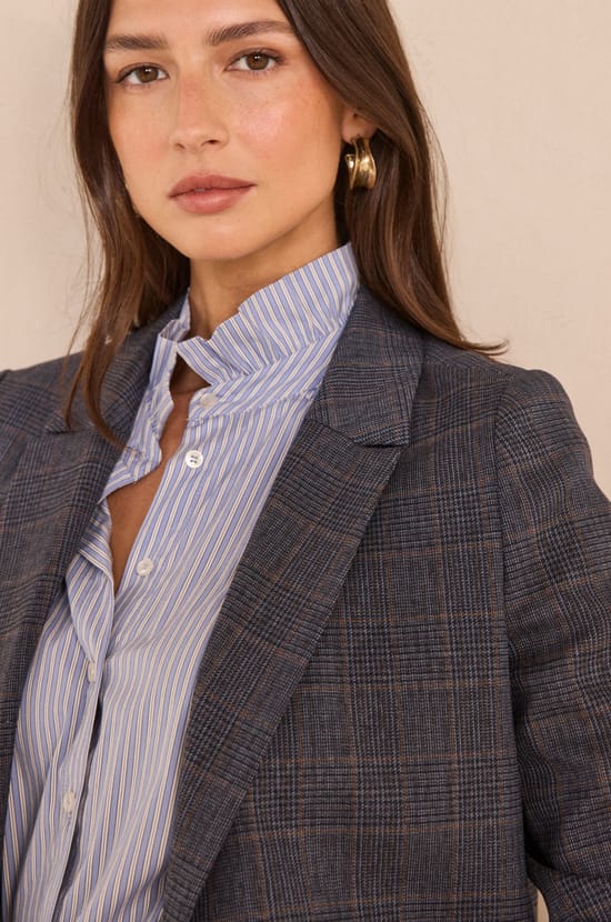 Prince of Wales patterned blazer NELIA;${refinementColor}