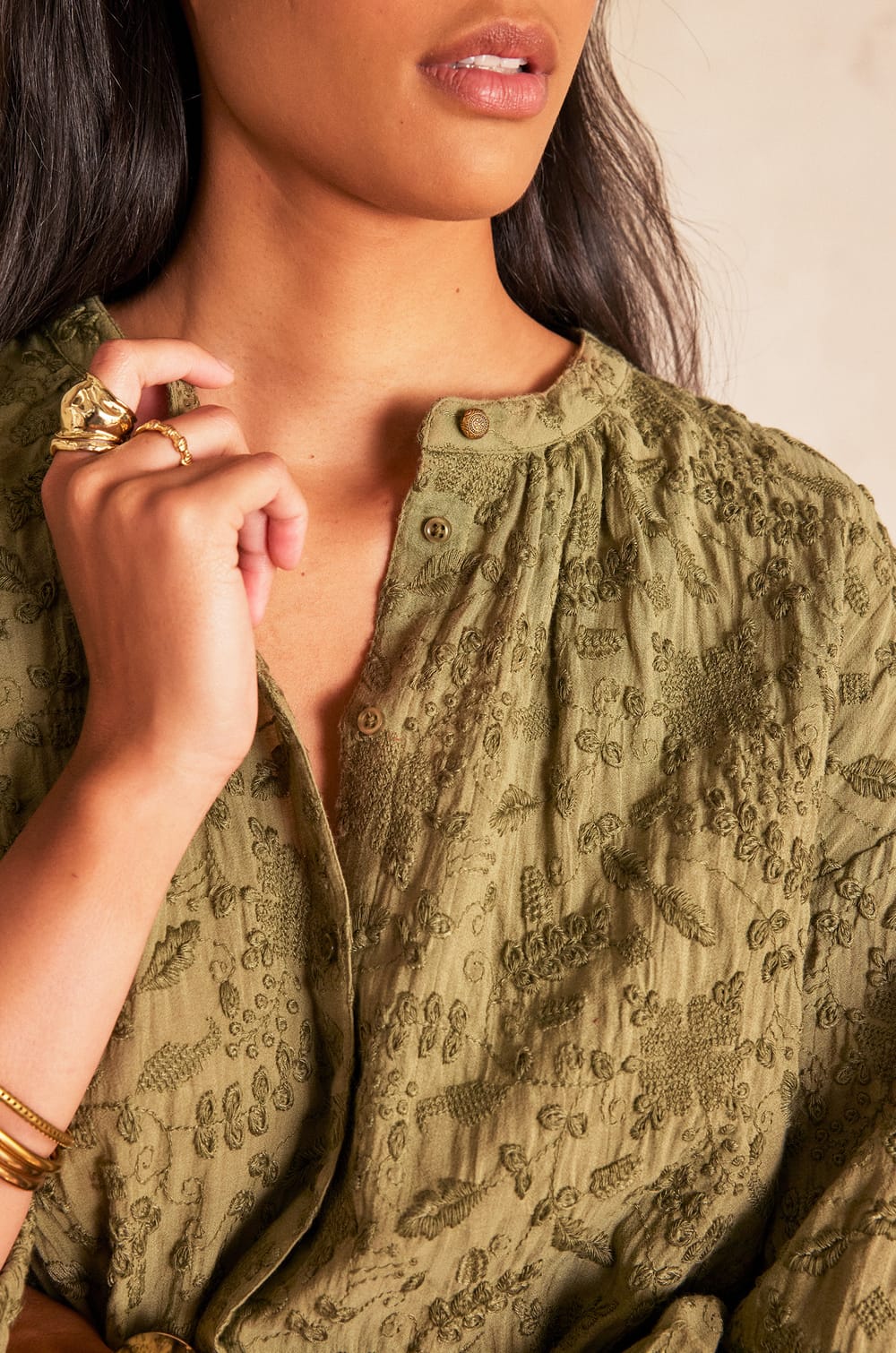 Blouse SIENA en coton;${refinementColor}