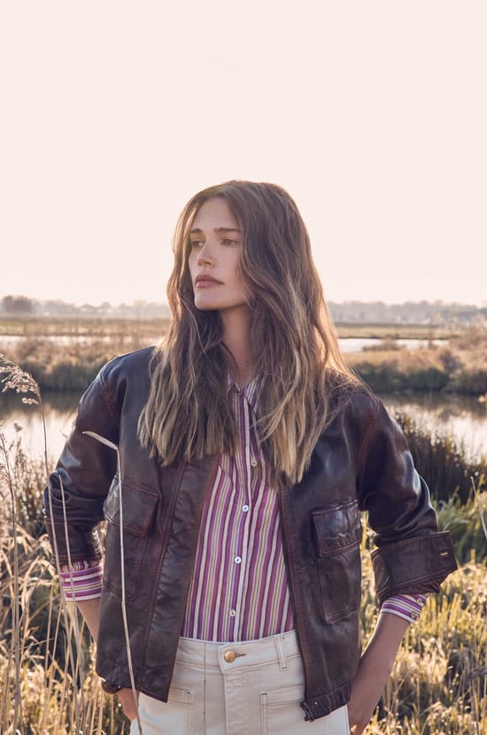 Veste COCO en cuir;${refinementColor}