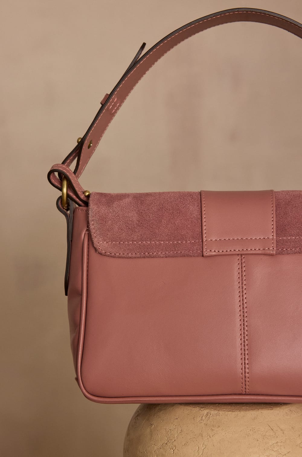Sac en cuir velours GASTON;${refinementColor}