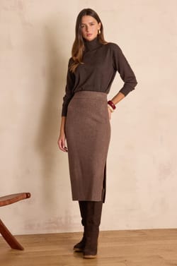 EMILIE long wool skirt;${refinementColor}