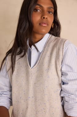 BASILE sleeveless jumper in 100% wool;${refinementColor}