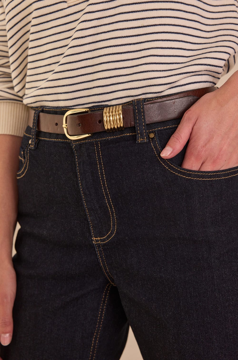 Cropped jeans with turn-ups DELIA;${refinementColor}