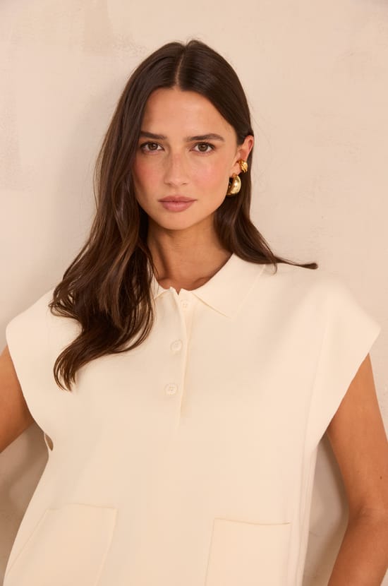 Sleeveless sweater AGLAE;${refinementColor}