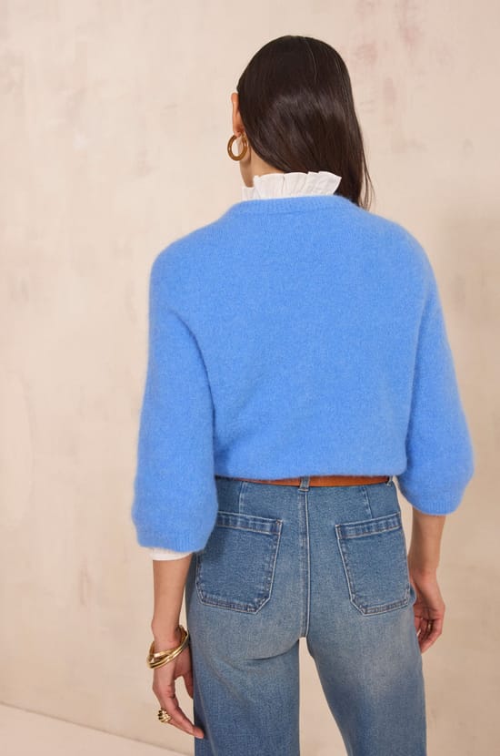 Phoebe 3/4 Sleeve Pullover;${refinementColor}