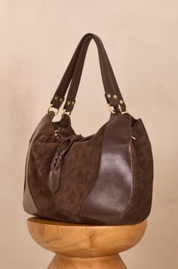 VICTOR leather tote bag;${refinementColor}