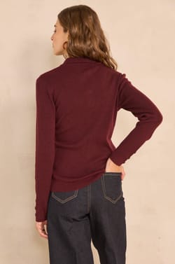 ASHLEY ribbed knit top;${refinementColor}