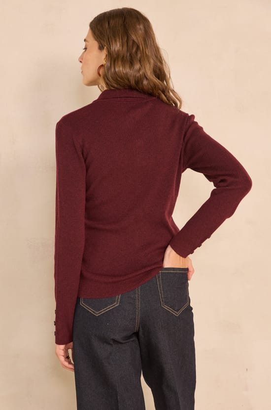 ASHLEY ribbed knit top;${refinementColor}