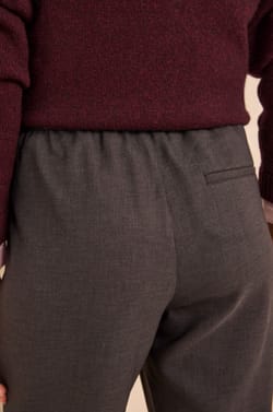 Charcoal tailored trousers CAMILLE;${refinementColor}