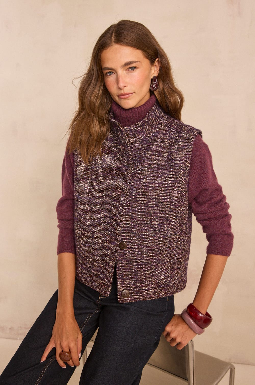 Andrew long-sleeve cashmere sweater;${refinementColor}