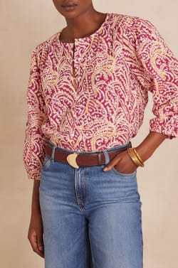 Blouse SARAH en coton;${refinementColor}