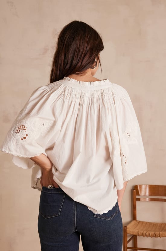 SACHA cotton blouse;${refinementColor}