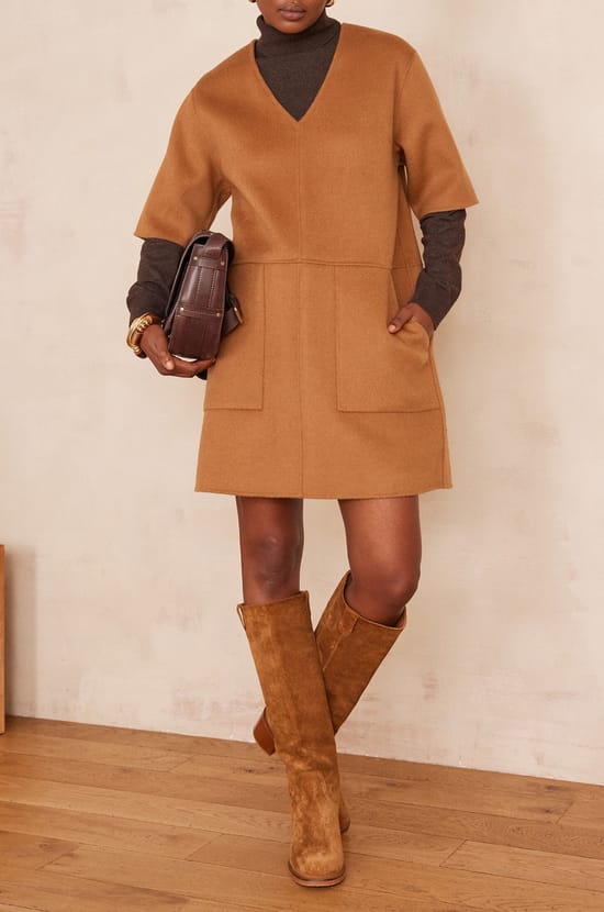 Robe courte en laine ROSARIO;${refinementColor}