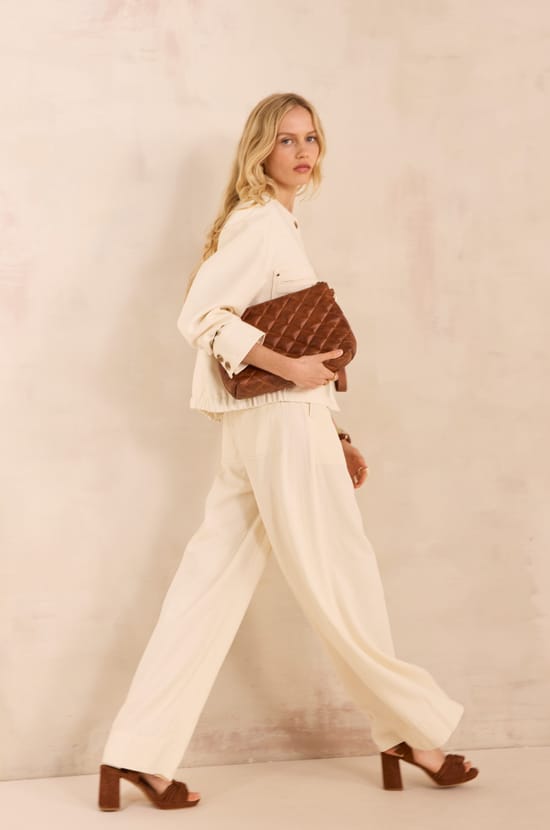Long sleeve cotton blend jacket VINCE;${refinementColor}