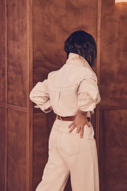 Combinaison ultra oversize en jean Audrey Lombard x Maison 123 BILLIE;${refinementColor}