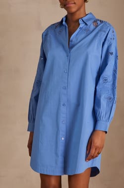 Robe chemise MERRY en coton;${refinementColor}