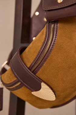 LEONARD leather belt bag;${refinementColor}