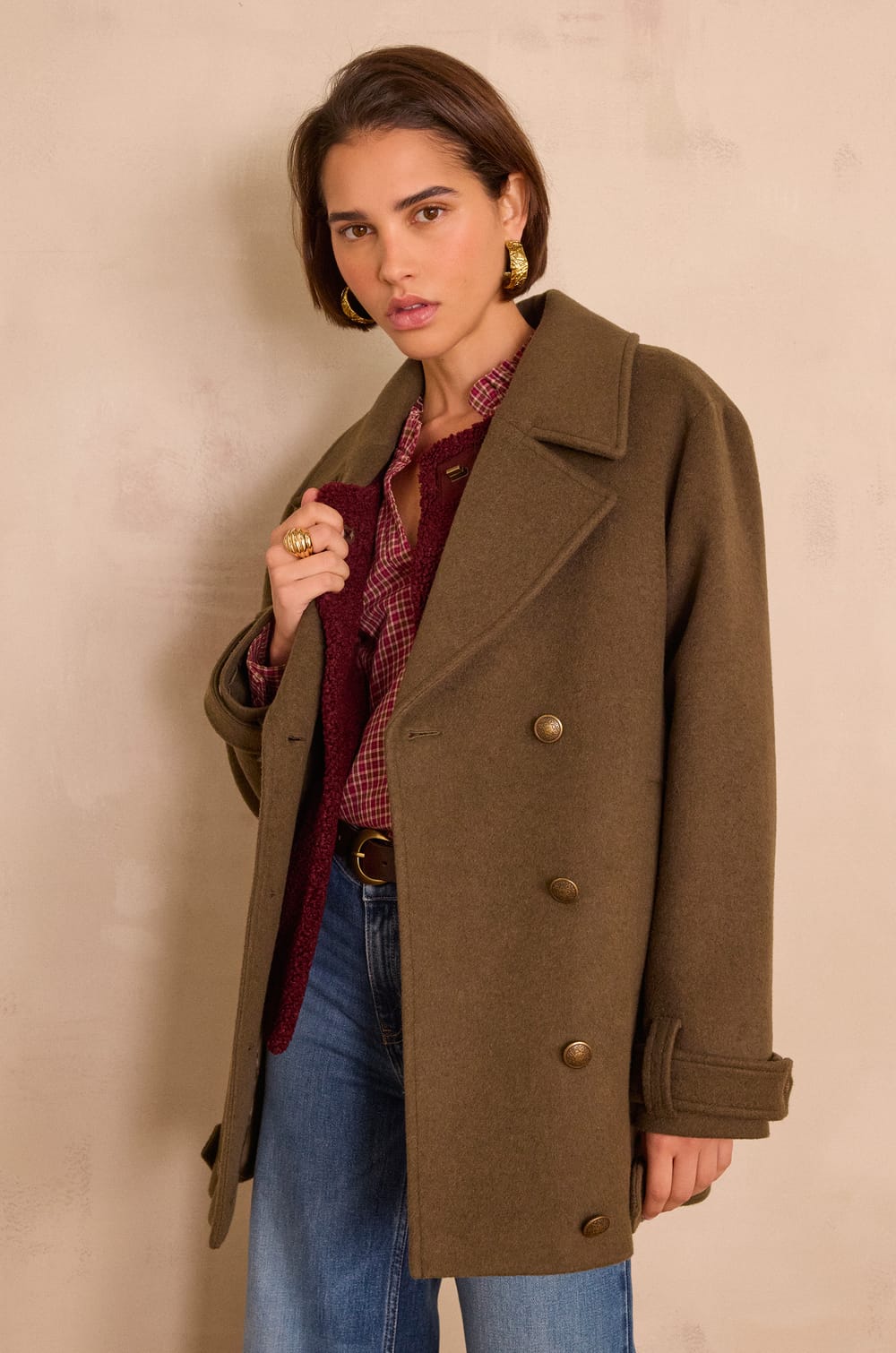 FLETCHER wool coat;${refinementColor}
