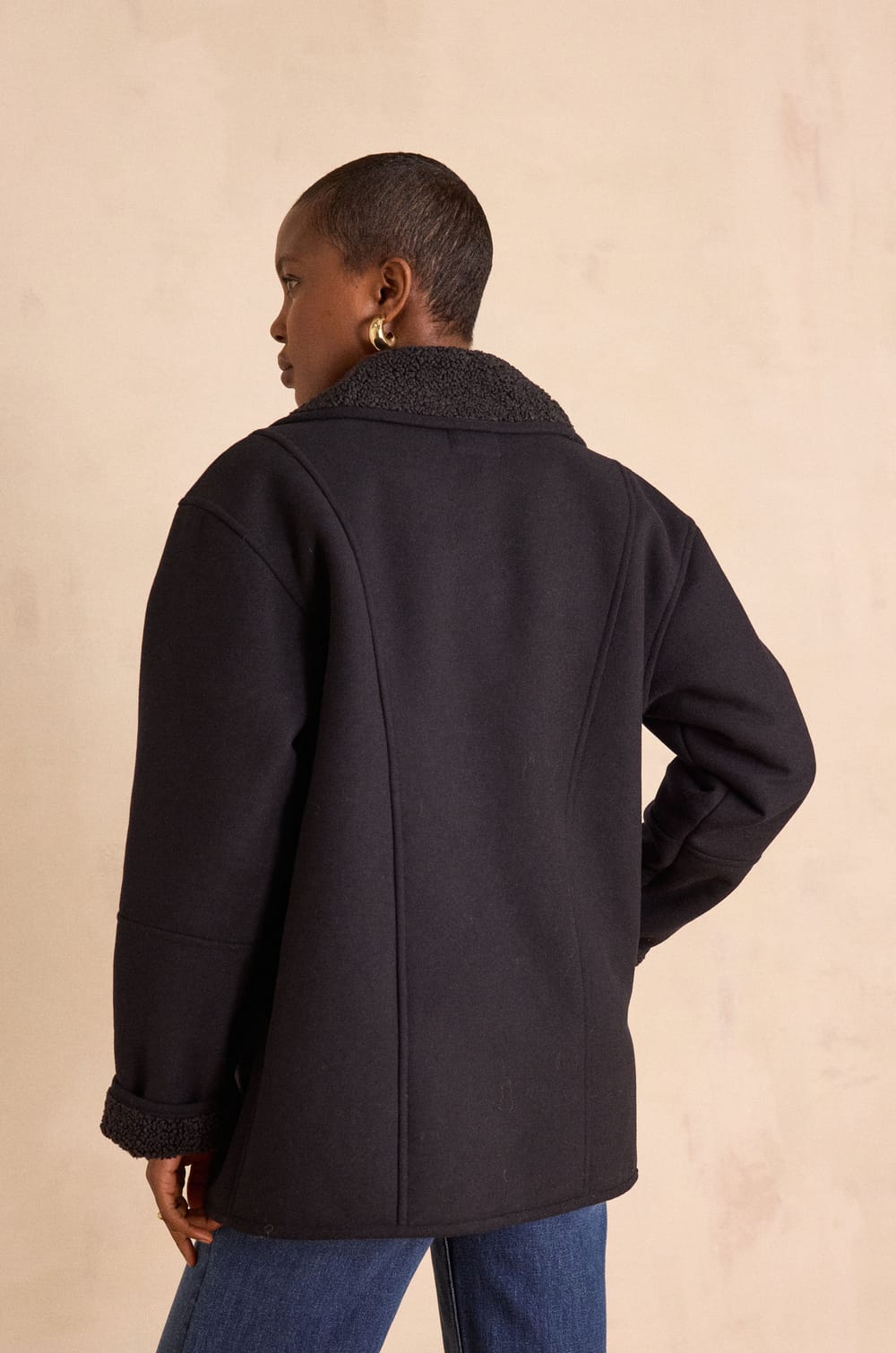 Manteau DEBBIE effet moutonn&eacute;;${refinementColor}