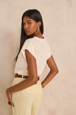 T-shirt &agrave; manches courte en chanvre et coton LOIC;${refinementColor}