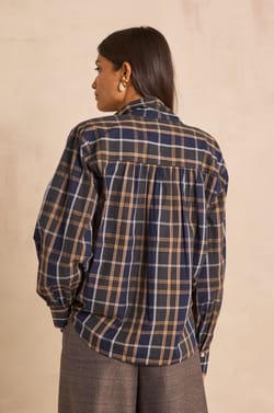 Long sleeve cotton blouse MANDY;${refinementColor}