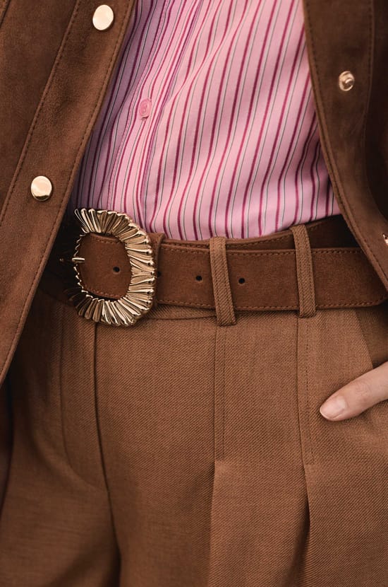 ELISA 100% leather belt;${refinementColor}