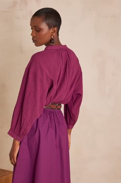 Blouse SIGRID en coton;${refinementColor}