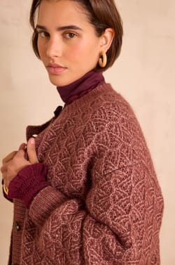 COSMO cardigan in mohair and wool;${refinementColor}
