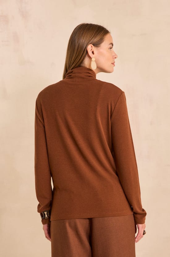 Long-sleeve T-shirt made of mixed lyocell and wool TERRY;${refinementColor}