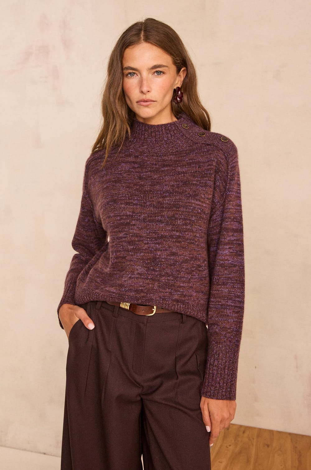 Long-sleeved cashmere sweater 4-ply BRADLEY;${refinementColor}