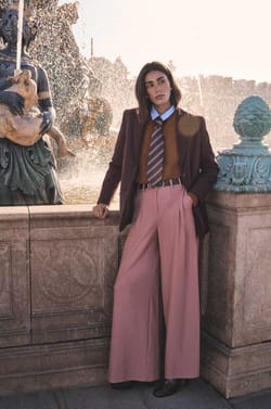 Wide pleated trousers DAISY;${refinementColor}