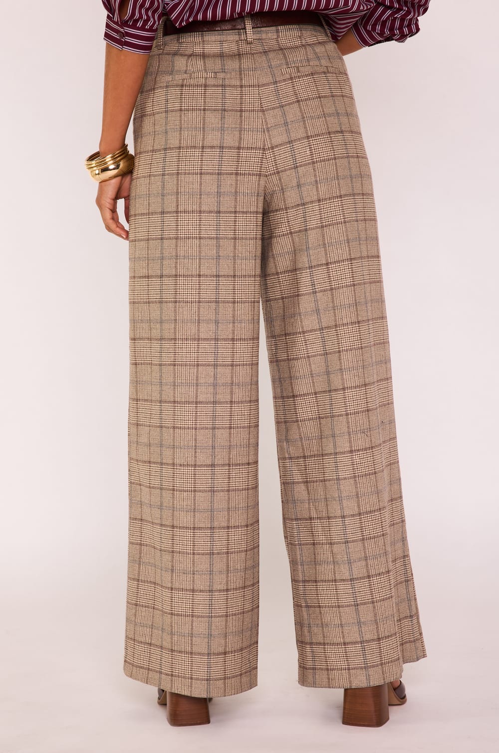 Pantalon Large &agrave; carreaux FLAUBERT ;${refinementColor}