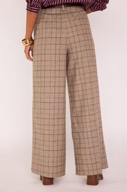 Pantalon Large &agrave; carreaux FLAUBERT ;${refinementColor}