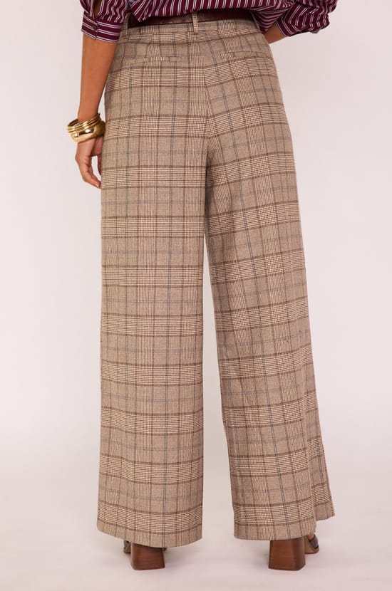 Pantalon Large &agrave; carreaux FLAUBERT ;${refinementColor}