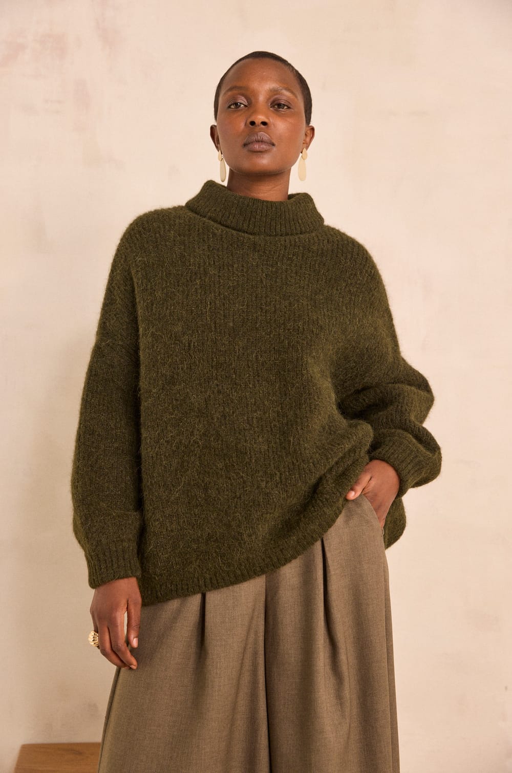 Long-sleeved alpaca sweater AZALEA;${refinementColor}