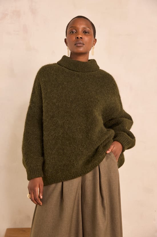 Long-sleeved alpaca sweater AZALEA;${refinementColor}