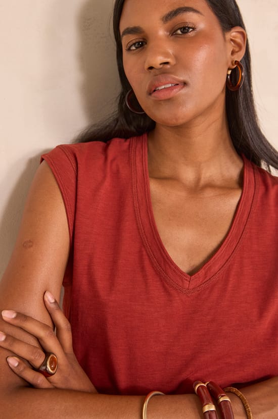 DELYA cotton T-shirt;${refinementColor}