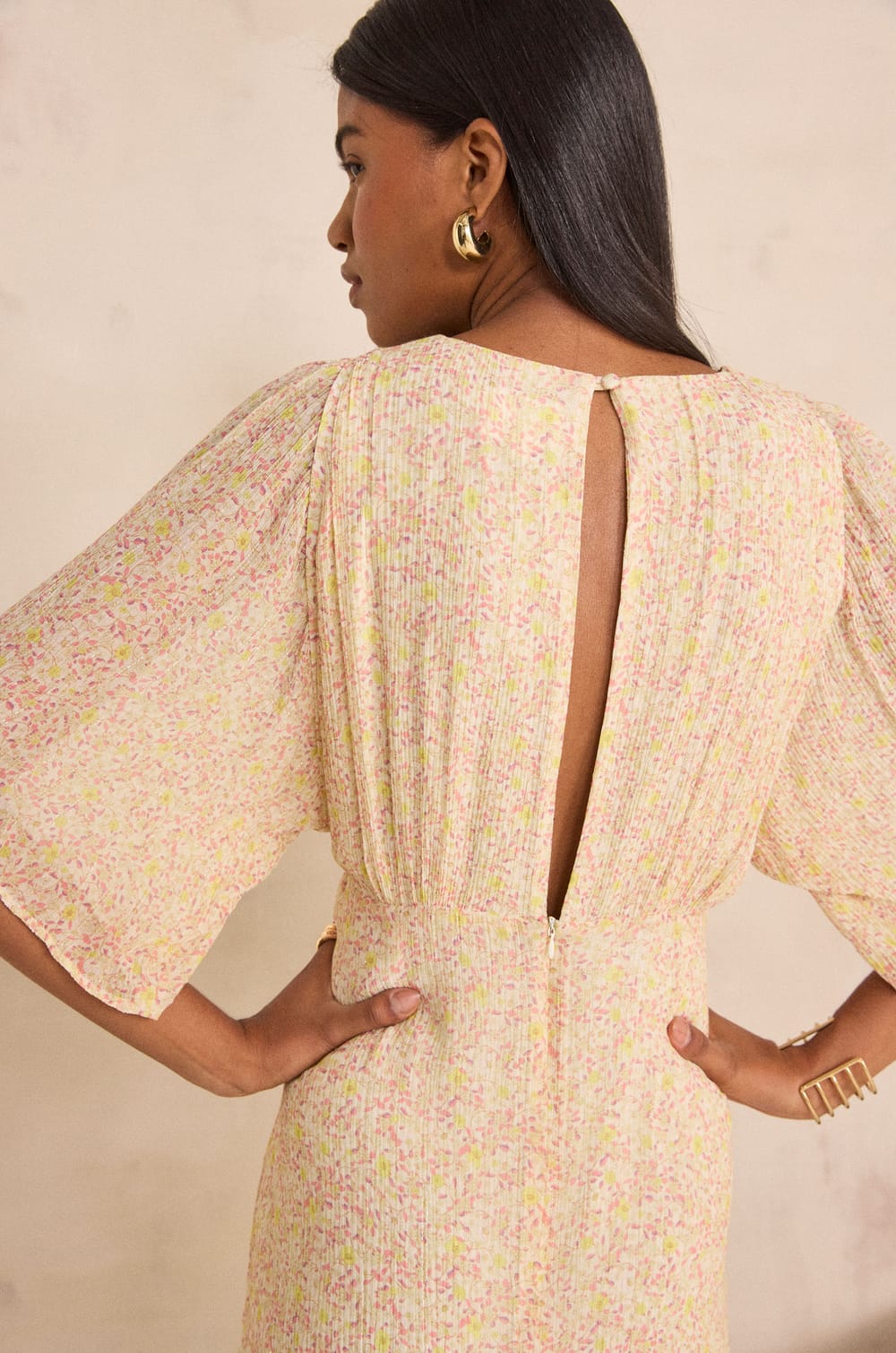 Printed straight dress BALMA;${refinementColor}