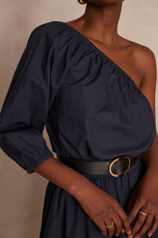 CHOULDER cotton blouse;${refinementColor}