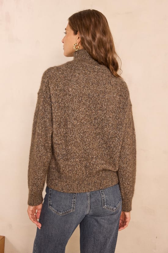 ASTRID mixed alpaca and wool turtleneck sweater;${refinementColor}