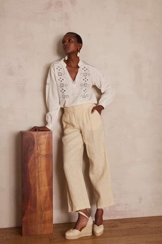 Bluse PAULINE aus 100% Baumwolle;${refinementColor}