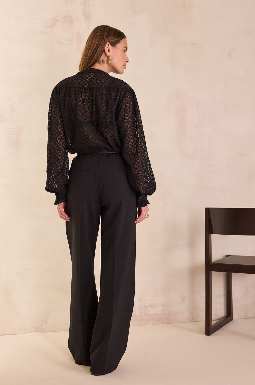 High-waisted tailored trousers LAYLA;${refinementColor}
