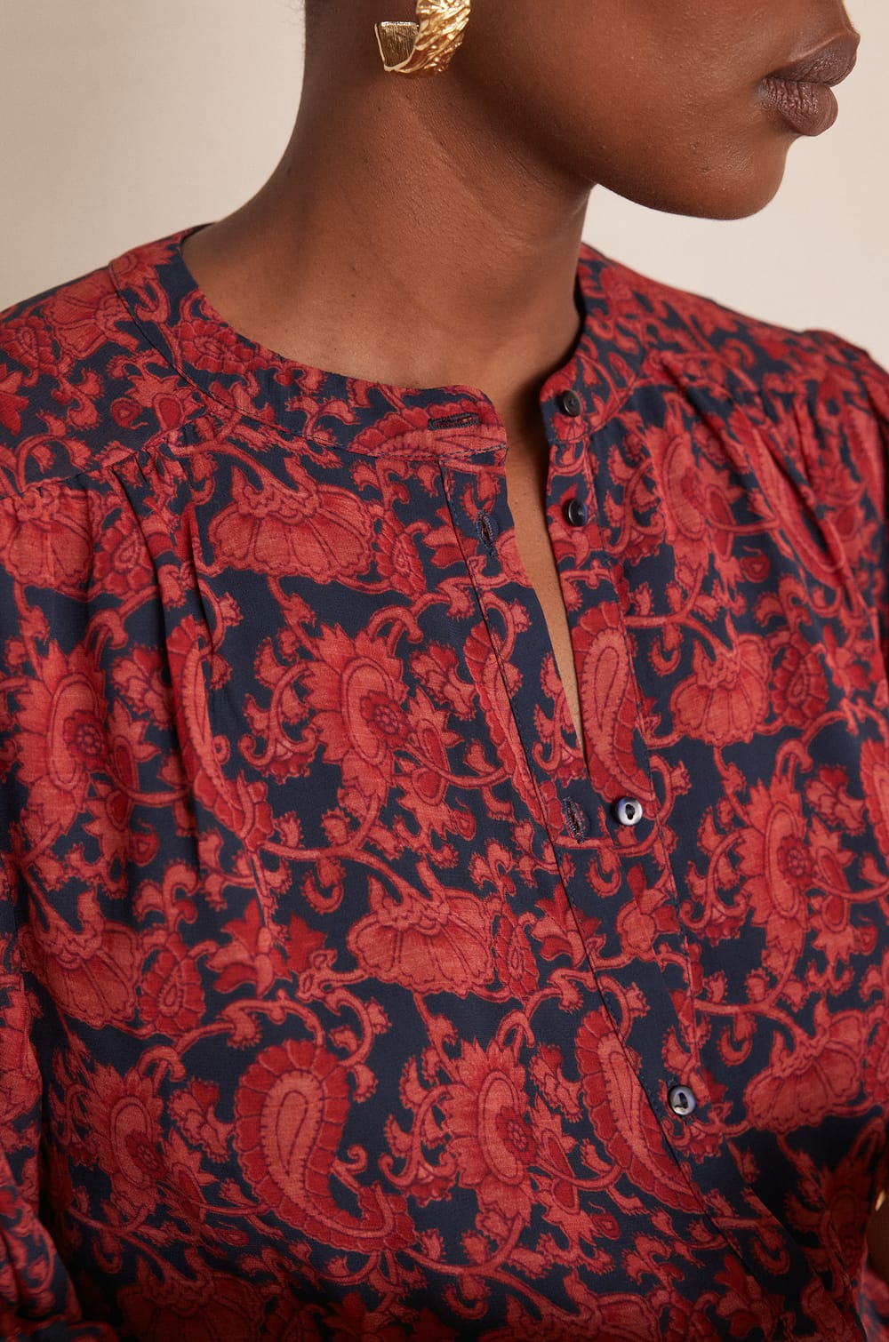 DIANE floral print Blouse;${refinementColor}