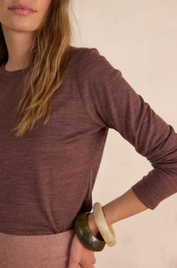 FAUSTINE T-shirt in 100% merino wool;${refinementColor}