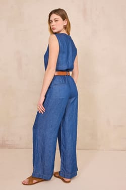 Sleeveless fluid jumpsuit RENATA;${refinementColor}